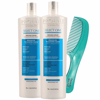 Imagem do produto Kit Select one 02 Unidades 1l Prohall e Pente Beauty Secret