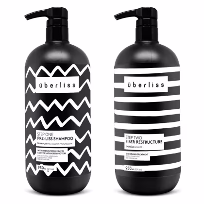 Imagem do produto Kit Avlon Uberliis - Step One Pre-Liss Shampoo 950ml + Step Two Fiber Restructure 950ml