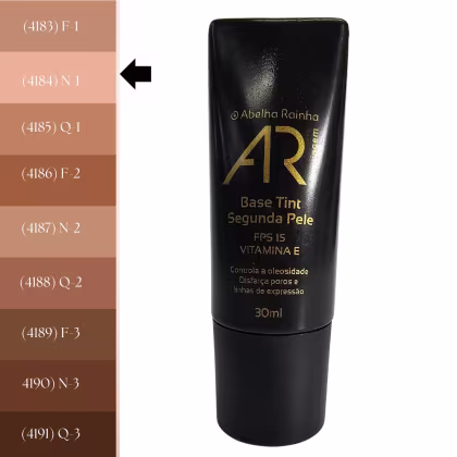 Imagem do produto Abelha Rainha AR Maquiagem Base Tint Segunda Pele Bege Claro N-1 FPS 15 30ml