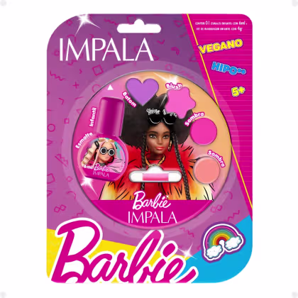 Imagem do produto Kit Impala Barbie:1 Esmalte Icônica e Paleta de Maquiagem Infantil