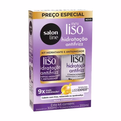 Imagem do produto Kit Shampoo 300ml + Condicionador 200ml  Meu Liso Antifrizz