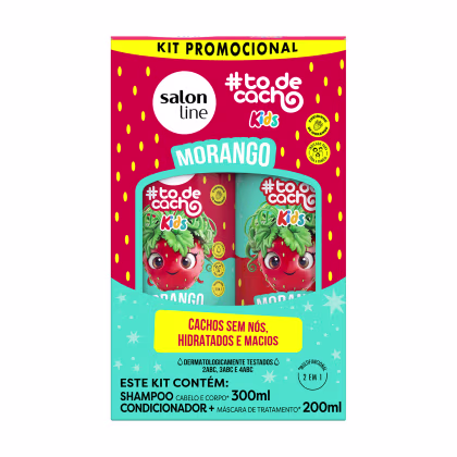 Imagem do produto Kit Shampoo e Condicionador Morango #todecacho Kids