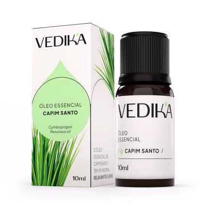Óleo Essencial Vedika Capim Santo, 10ml.