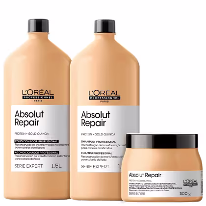 Imagem do produto Kit L'Oréal Professionnel Serie Expert Absolut Repair Gold Quinoa + Protein Salon Trio (3 Produtos)