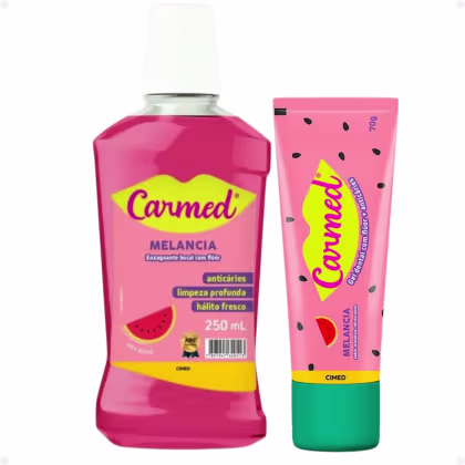Imagem do produto Kit Carmed Melancia Gel Dental e Enxaguante Bucal (2 Produtos)