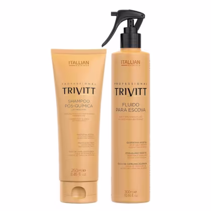 Imagem do produto Trivitt Pós-Química Kit Shampoo + Fluído Escova 300ml – Cabelos Fortes e Protegidos