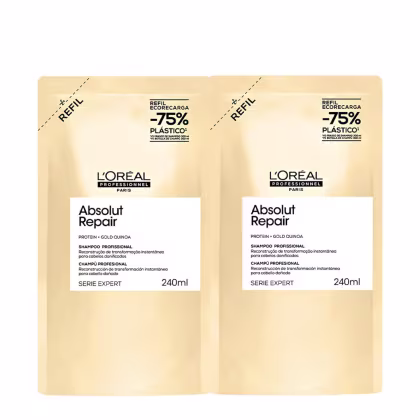 Imagem do produto Kit L'Oréal Professionnel Absolut Repair Gold Refil Shampoo Extra (2 unidades)