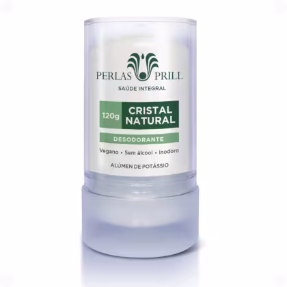 Desodorante em Bastão Perlas Prill Cristal Natural, 120g.