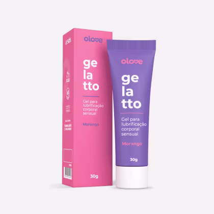 Imagem do produto Gel Lubrificante Beijável Olove Gelatto - morango- 30 g