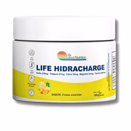 Suplemento Alimentar em Pó Life Labot Nutrition Life Hidracharge Frutas Amarelas, 180g.