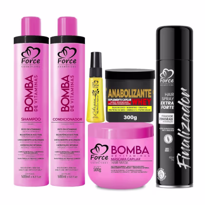 Imagem do produto Kit Bomba de Vitaminas Hidratação, Crescimento e Força Máxima (6 Itens)
