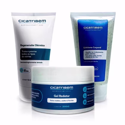 Imagem do produto Kit Creme Anti Estrias + Esfoliante + Gel Redutor Cicatribem