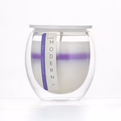 Vela Aromática Velart Modern Soft Lavender Stripe, 80g.