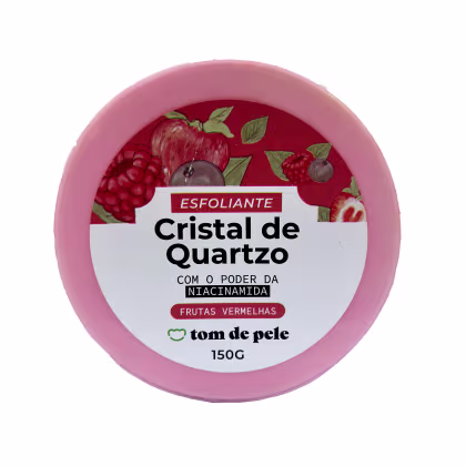 Esfoliante Corporal Tom de Pele Cristal de Quartzo Frutas Vermelhas 150g