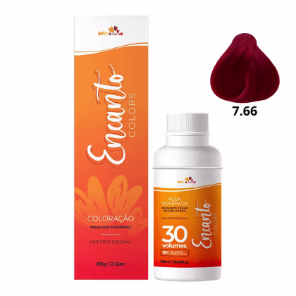 Imagem do produto Kit Beleza Ruiva Encanto Colors 7.66 e Oxigenada 30vol 9%