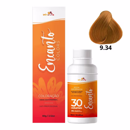 Imagem do produto Kit Beleza Ruiva Encanto Colors 9.34 e Oxigenada 30vol 9%