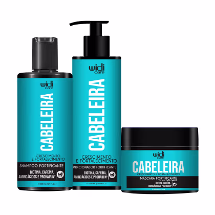 Kit Widi Care Cabeleira Trio Essential, 3 produtos.