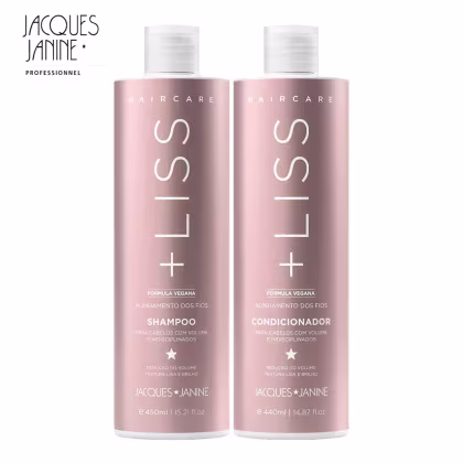 Imagem do produto JACQUES JANINE - Kit Hair Care +LISS Shampoo Sem Sal + Condicionador - Liso Reduz Volume e Brilho