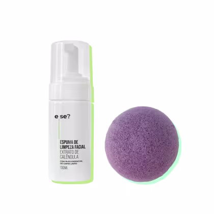 Imagem do produto Kit Limpeza Suave - Espuma de limpeza Facial 100ml + Esponja Konjac