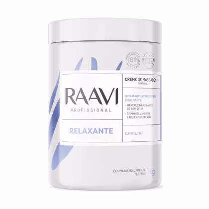 Imagem do produto Creme Massagem Relaxante Corporal Capim Limão Raavi 1Kg