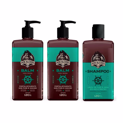 Imagem do produto Kit 2x Balm e 1x Shampoo Para Barba Calico Jack Don Alcides