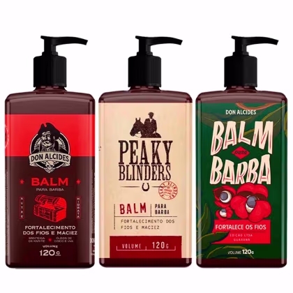 Imagem do produto 3x Balm Barba Negra Peaky Blinders Guaraná 120g Don Alcides