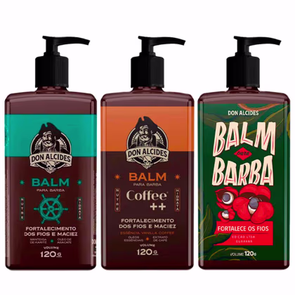 Imagem do produto Kit 3x Balm Calico Coffee e Guaraná Para Barba Don Alcides