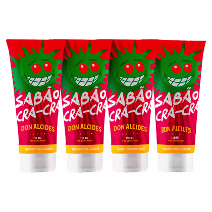 Imagem do produto Kit 4x Sabão Crá Crá Sabonete Íntimo Masculino Don Alcides