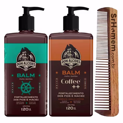 Imagem do produto Kit 2x Balm Barba Calico Jack Coffee Pente Duplo Don Alcides