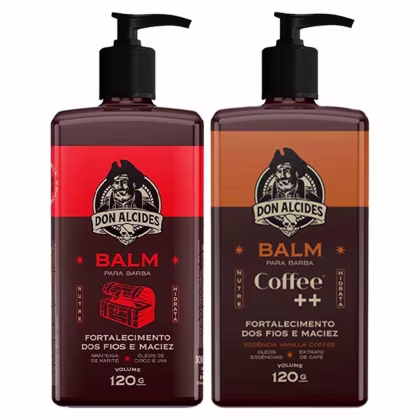 Imagem do produto Kit 2x Balm Hidratante Para Barba Negra e Coffee Don Alcides