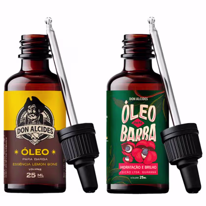 Imagem do produto Kit 2x Óleo Para Barba Lemon Bone e Guaraná Don Alcides
