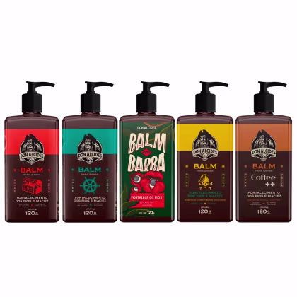 Imagem do produto 5x Balm Barba Negra Calico Guaraná Lemon Coffee Don Alcides