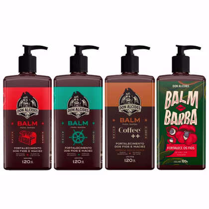 Imagem do produto Kit 4x Balm Barba Negra Calico Coffee Guaraná Don Alcides