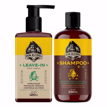 Imagem do produto Kit Leave-in 120g e Shampoo 230ml Lemon Bone Don Alcides