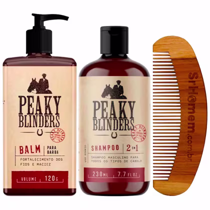 Imagem do produto Balm Shampoo Cabelo Peaky Blinders e Pente Curvo Don Alcides
