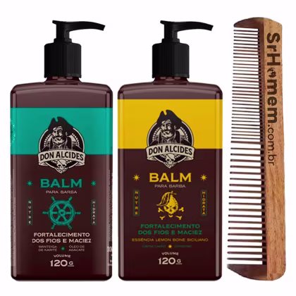 Imagem do produto Kit 2x Balm Calico Jack Lemon Bone e Pente Duplo Don Alcides