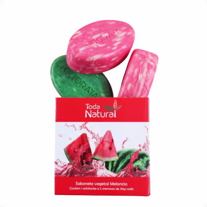 Imagem do produto Sabonete Em Barra Vegetal Melancia Caixa 3x90g Esfoliante e Cremoso Odorata REF 4732