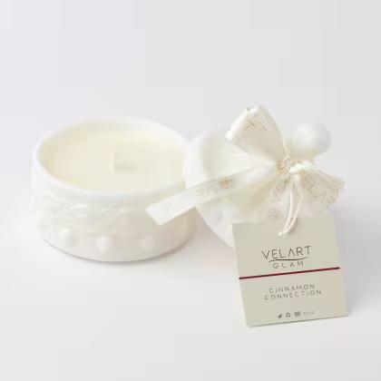 Vela Aromática Velart Glam Cinnamon Connection, 90g.