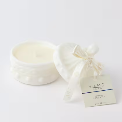 Vela Aromática Velart Glam Wood Serenity, 90g.