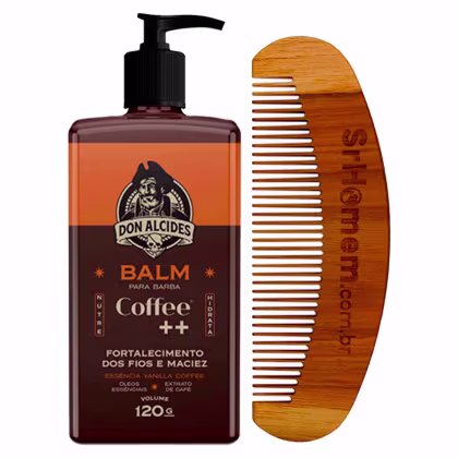 Imagem do produto Kit Balm Para Barba Coffee 120ml e Pente Curvo Don Alcides