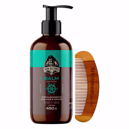 Imagem do produto Kit Balm Para Barba Calico Jack 450g Pente Curvo Don Alcides