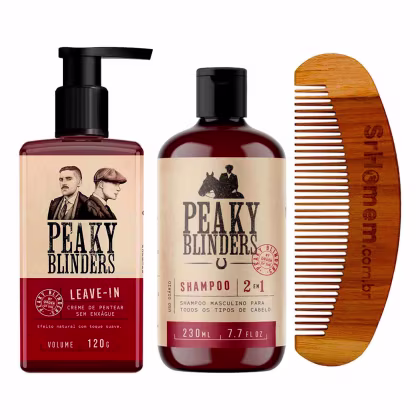 Imagem do produto Leave-in 120ml e Shampoo 230ml Peaky Pente Curvo Don Alcides
