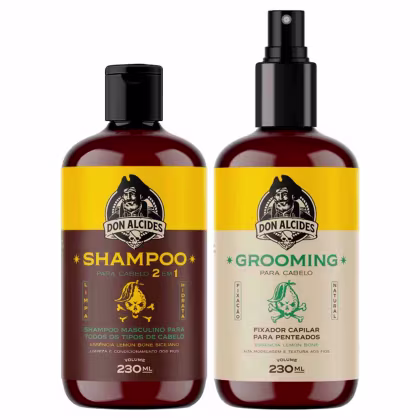 Imagem do produto Kit Shampoo 230ml e Grooming Cabelo Lemon Bone Don Alcides