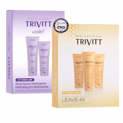 Imagem do produto Kit Trivitt Matizante + Kit Trivitt Pós-Química com Leave-In – Manutencão Capliar (5 Itens)