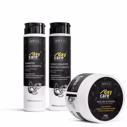 Imagem do produto Kit Reconstrução Capilar - Biofios Profissional - Day Care Re-Intense - 3 Itens