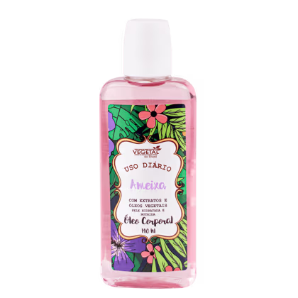 Óleo Corporal Vegetal do Brasil Uso Diário Ameixa, 140ml.