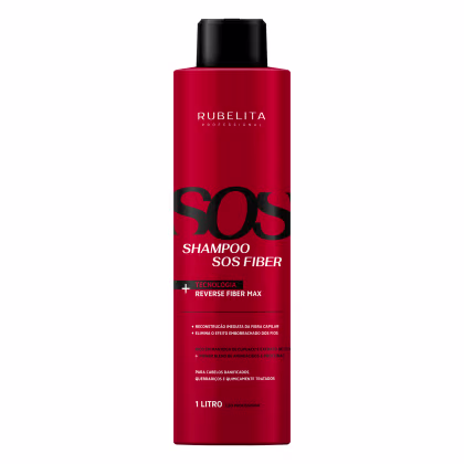 Imagem do produto Shampoo SOS Fiber 1 Litro Rubelita Professional