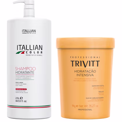 Imagem do produto KIT SHAMPOO HIDRATANTE 2,5 E HIDRATAÇÃO INTENSIVA 1KG