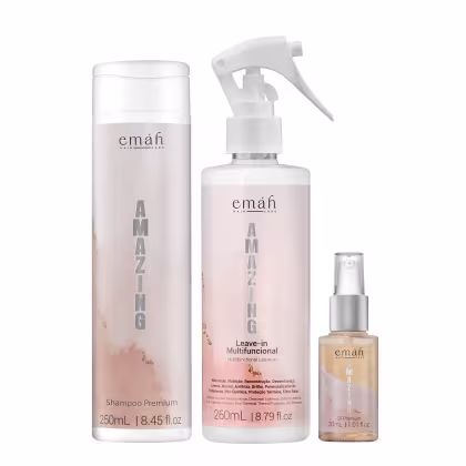 Kit Emáh Hair Care Amazing Tripla Ação, 3 produtos.