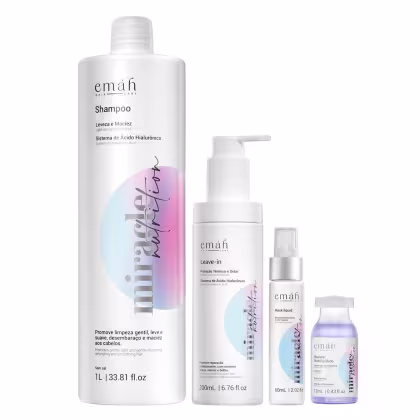 Kit Emáh Miracle Nutrition Care Salon com 4 Produtos